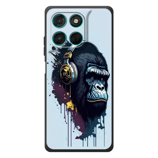 Чехол с принтом «Горилла в наушниках» для Motorola Moto G77