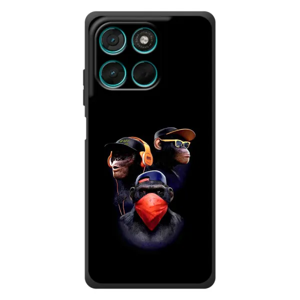 Чехол с принтом «Три обезьяны» для Motorola Moto G77