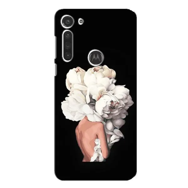 Чехол с принтом «Белые цветы» для Motorola MOTO G8