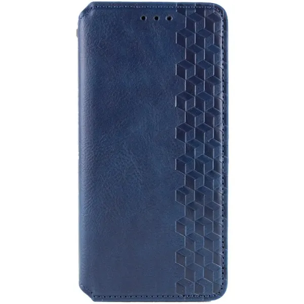 Кожаный чехол-книжка GETMAN Cubic (PU) для Motorola Moto G85 — Синий — фото 1