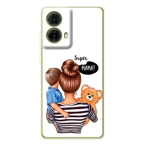 Чехол с принтом «Мама с сыном» для Motorola MOTO G85