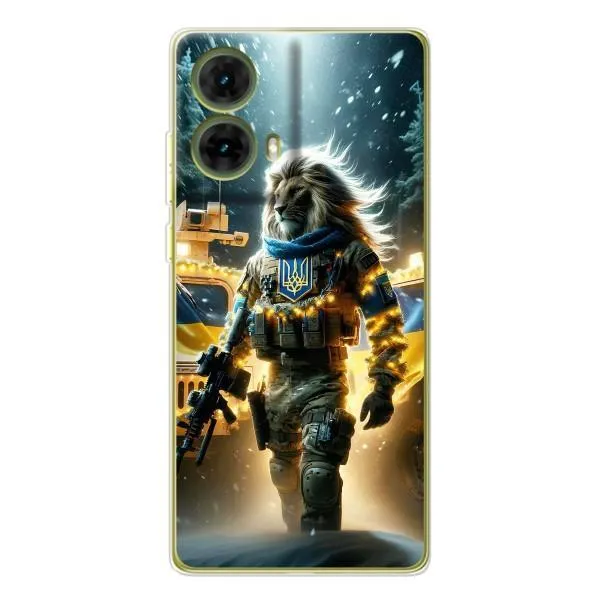 Чехол с принтом «ЛЕВ ЗСУ» для Motorola MOTO G85 Чехол с принтом «ЛЕВ ЗСУ» для Motorola MOTO G85