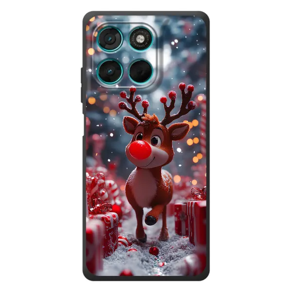 Чехол с принтом «Олень среди подарков» для Motorola MOTO G86 Power
