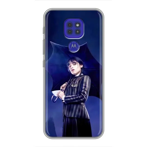 Чехол с принтом «Уэнздей с зонтом» для Motorola MOTO G9 Play