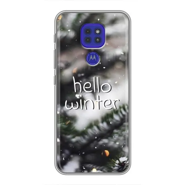 Чехол с принтом «Hello winter» для Motorola MOTO G9 Play Чехол с принтом «Hello winter» для Motorola MOTO G9 Play