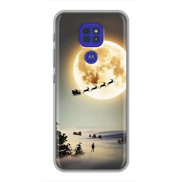 Чехол с принтом «Санта на луне» для Motorola MOTO G9 Play Чехол с принтом «Санта на луне» для Motorola MOTO G9 Play