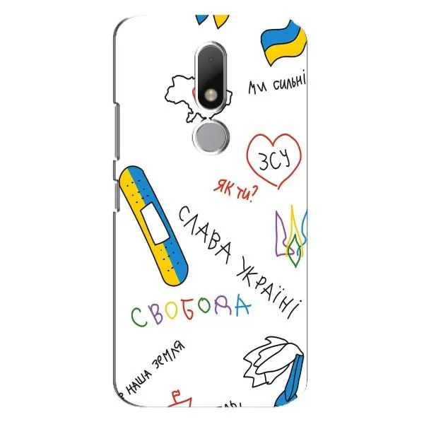 Чехол с принтом «Стикер» для Motorola Moto M