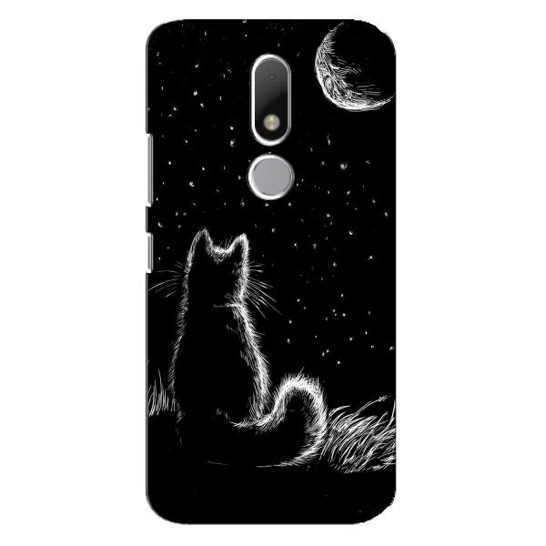Чехол с принтом «Котик и луна» для Motorola Moto M Чехол с принтом «Котик и луна» для Motorola Moto M