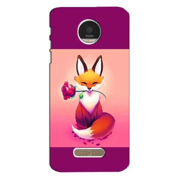 Чехол с принтом «Лисичка с розочкой» для Motorola MOTO Z Play Чехол с принтом «Лисичка с розочкой» для Motorola MOTO Z Play