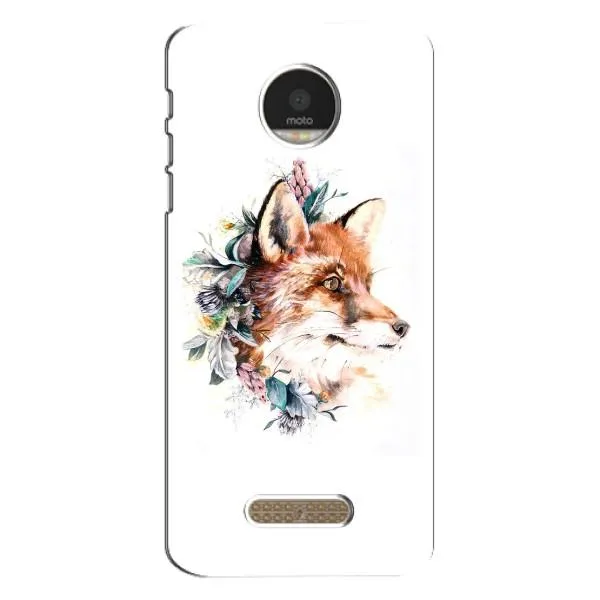 Чехол с принтом «Лисичка в цветочках» для Motorola MOTO Z Play Чехол с принтом «Лисичка в цветочках» для Motorola MOTO Z Play