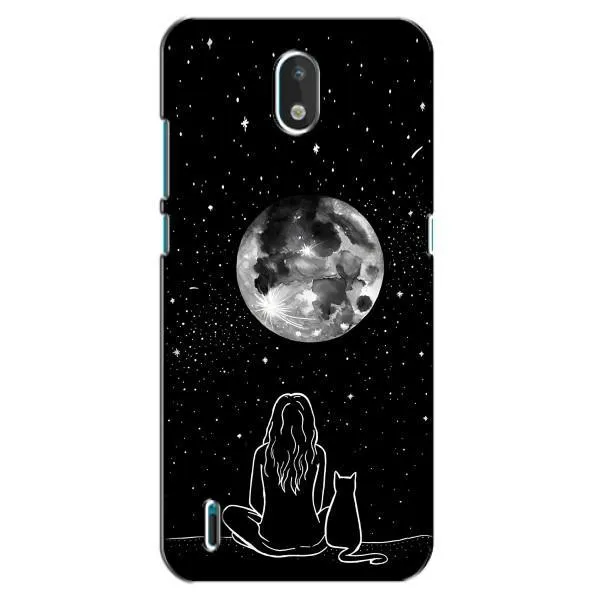 Чехол с принтом «Девушка с котом» для Nokia 1.3