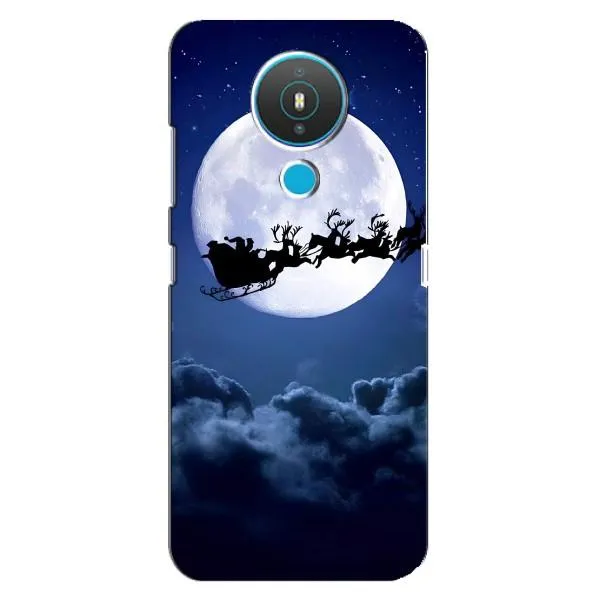 Чехол с принтом «Санта - луна» для Nokia 1.4