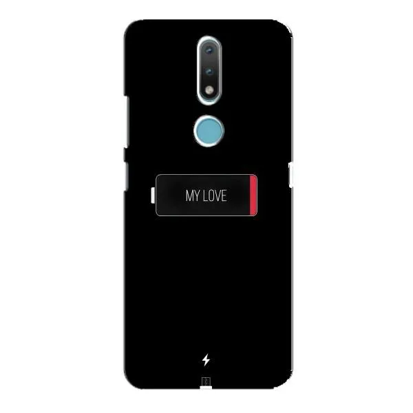 Чехол с принтом «Love battery» для Nokia 2.4