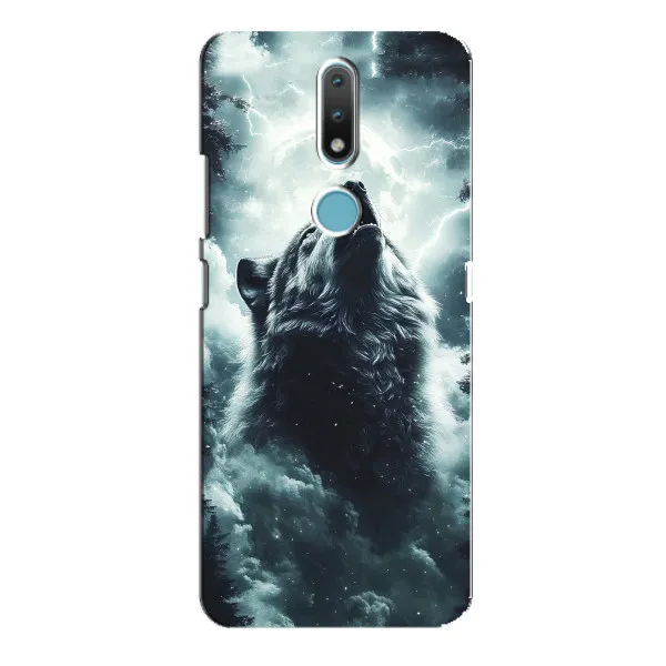 Чехол с принтом «Волк в облаках» для Nokia 2.4