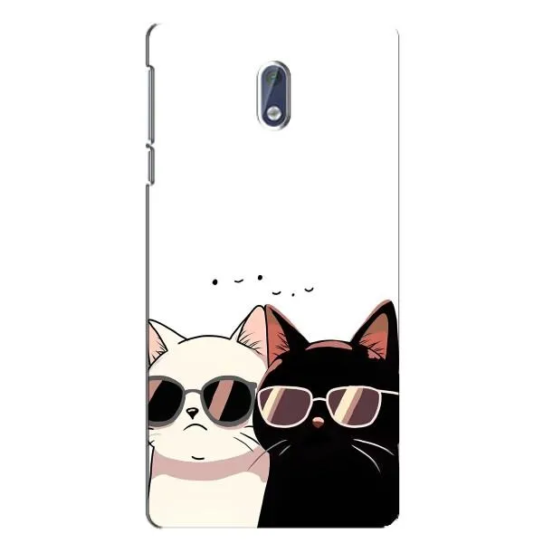 Чохол з принтом «Коти в окулярах» для Nokia 3