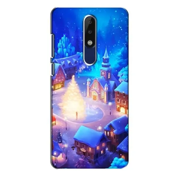 Чехол с принтом «Рождественский город» для Nokia 5.1 Plus (X5)