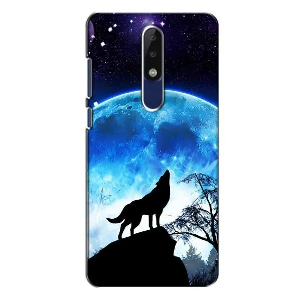Чохол з принтом «Вовк на місяць» для Nokia 5.1 Plus (X5)