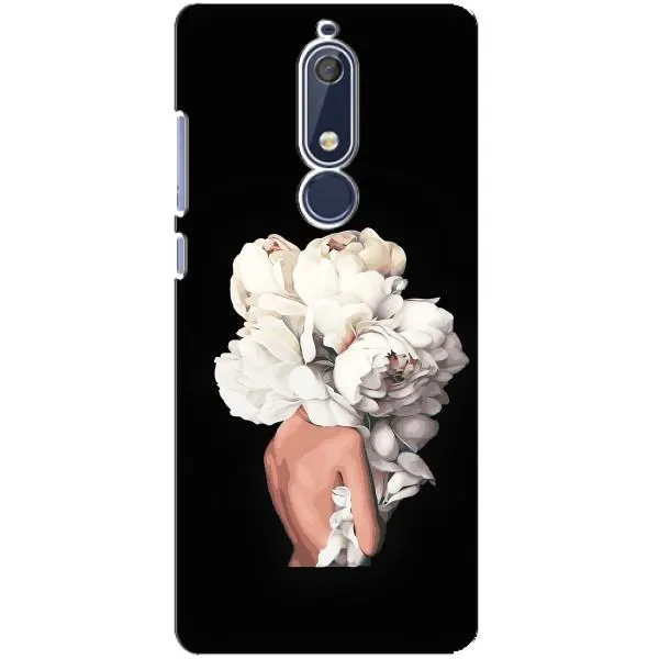 Чехол с принтом «Белые цветы» для Nokia 5.1 (2018)