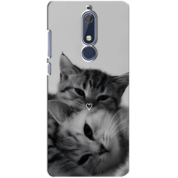 Чехол с принтом «Пара котов» для Nokia 5.1 (2018)