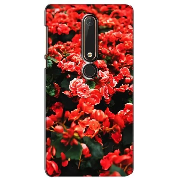 Чехол с принтом «Цветы красные» для Nokia 6 2018 Чехол с принтом «Цветы красные» для Nokia 6 2018