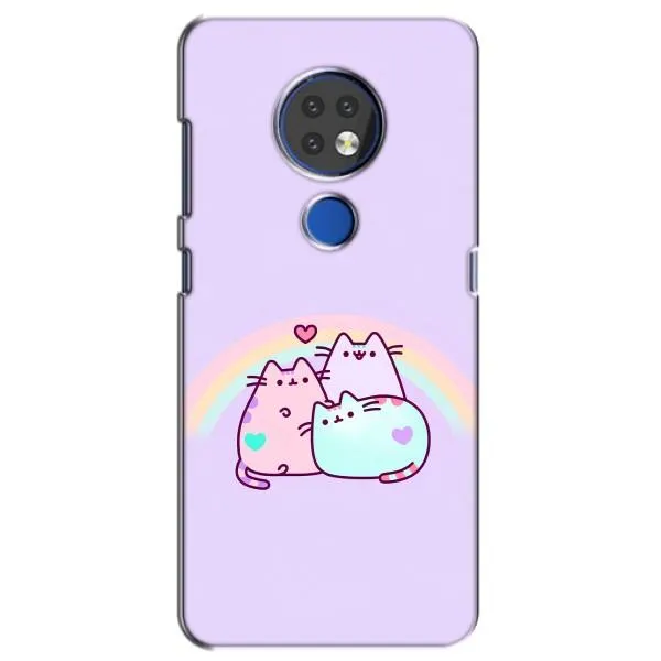 Чехол с принтом «Радужные котики» для Nokia 7.2