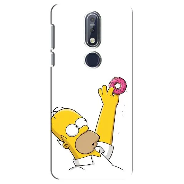 Чехол с принтом «Гомер с пончиком» для Nokia 7.1 (2018)