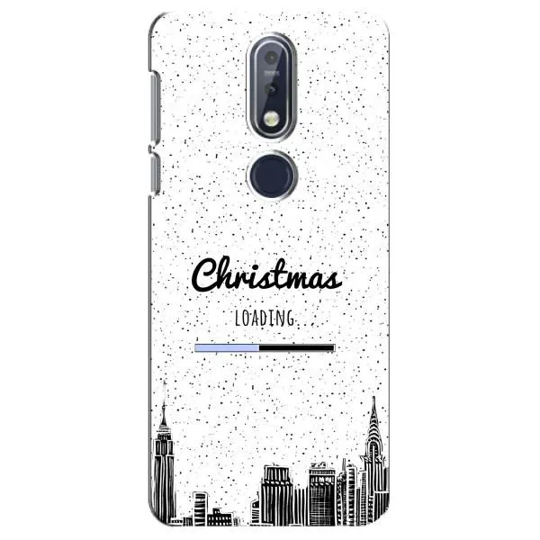 Чехол с принтом «Рождество загружается» для Nokia 7.1 (2018)