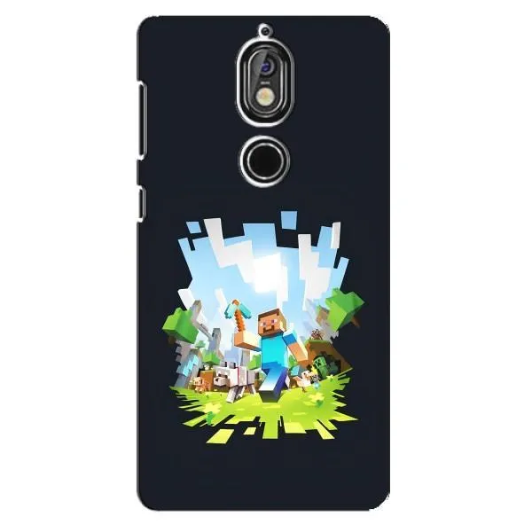 Чехол с принтом «персонажи Minecraft» для Nokia 7