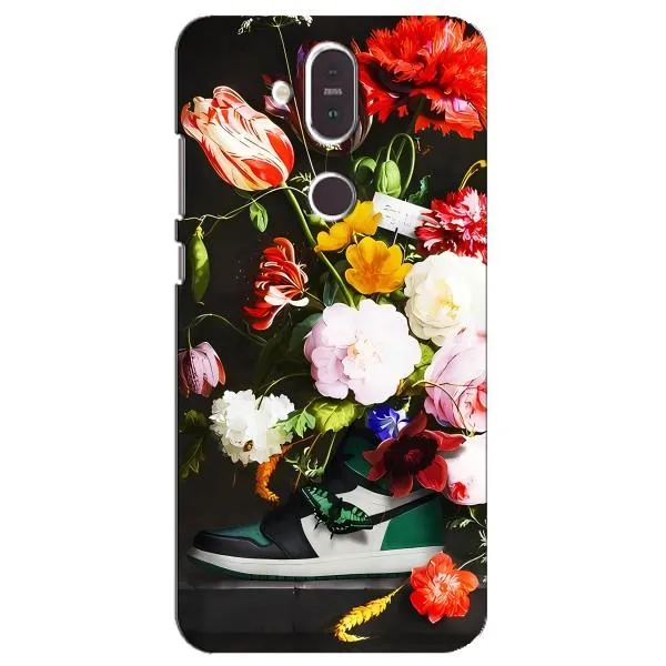 Чехол с принтом «Nike цветы» для Nokia 8.1 (2018)