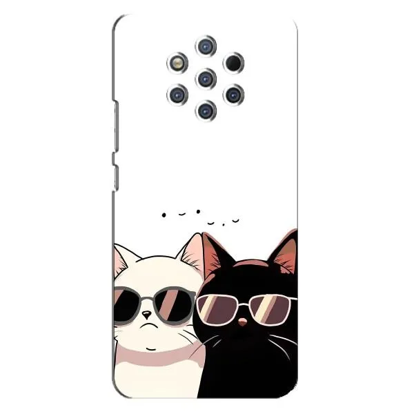 Чохол з принтом «Коти в окулярах» для Nokia 9