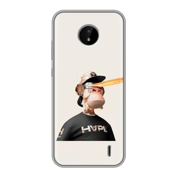 Чехол с принтом «обезьяна NFT в очках» для Nokia C10