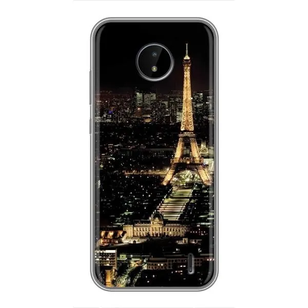 Чехол с принтом «Ночной Париж» для Nokia C20 Plus