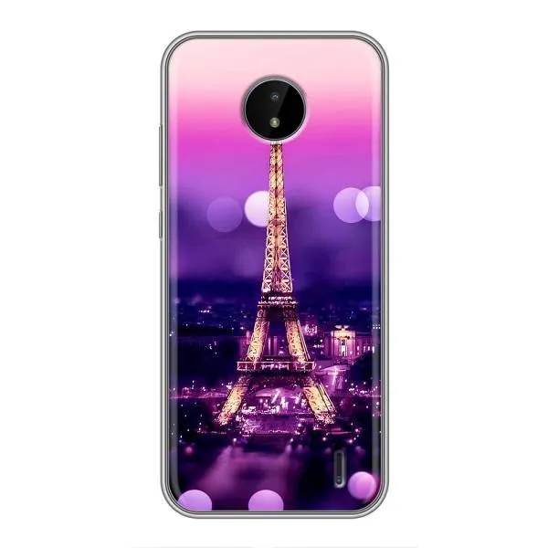 Чехол с принтом «Париж Башня» для Nokia C20 Plus