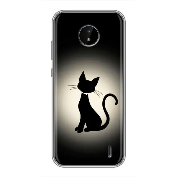 Чехол с принтом «Силуэт котика» для Nokia C20 Plus Чехол с принтом «Силуэт котика» для Nokia C20 Plus