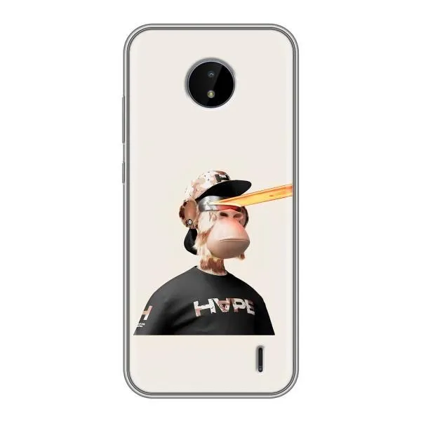 Чехол с принтом «обезьяна NFT в очках» для Nokia C20