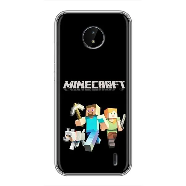 Чехол с принтом «герои Minecraft» для Nokia C20