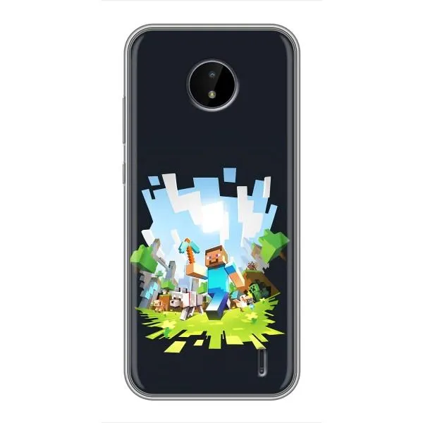 Чехол с принтом «персонажи Minecraft» для Nokia C20