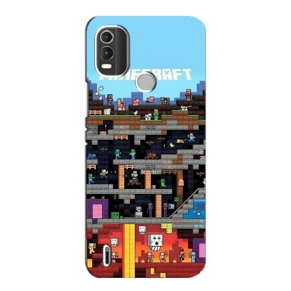 Чехол с принтом «фон Minecraft» для Nokia C21 Plus Чехол с принтом «фон Minecraft» для Nokia C21 Plus