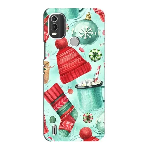 Чехол с принтом «Одежда НГ» для Nokia C21 Plus