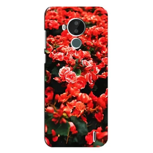Чехол с принтом «Цветы красные» для Nokia C30