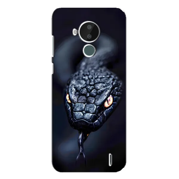 Чехол с принтом «Черная змея» для Nokia C30