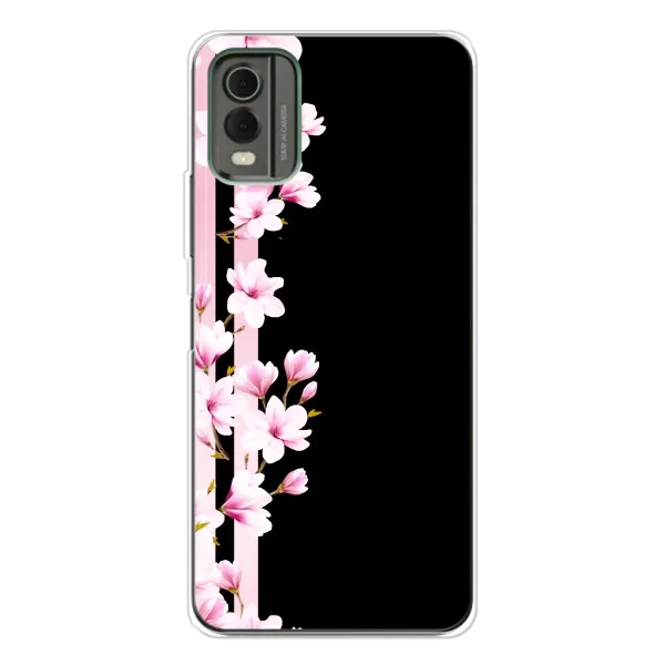 Чехол с принтом «Цветочки» для Nokia C32 Чехол с принтом «Цветочки» для Nokia C32