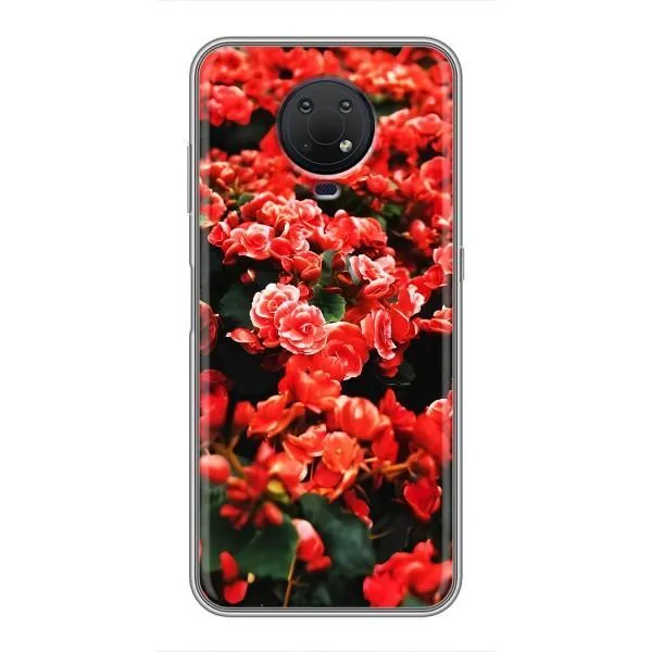 Чехол с принтом «Цветы красные» для Nokia G10 Чехол с принтом «Цветы красные» для Nokia G10