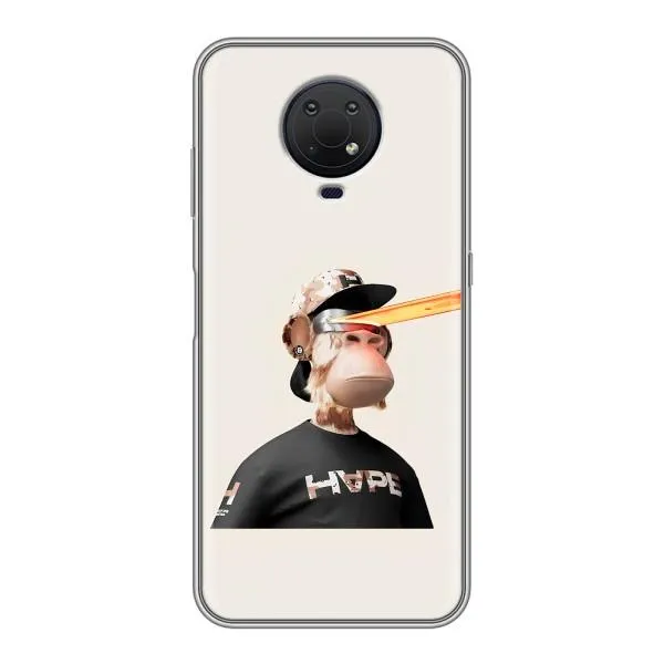 Чехол с принтом «обезьяна NFT в очках» для Nokia G10 Чехол с принтом «обезьяна NFT в очках» для Nokia G10