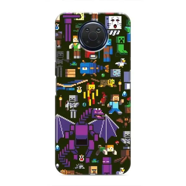 Чехол с принтом «Коллаж Майнкрафт» для Nokia G20