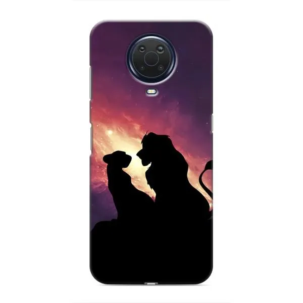 Чехол с принтом «Силуэт Симба и Налу» для Nokia G20