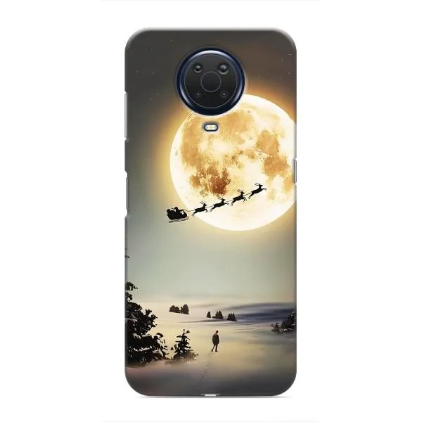 Чехол с принтом «Санта на луне» для Nokia G20 Чехол с принтом «Санта на луне» для Nokia G20