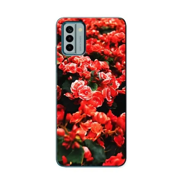 Чехол с принтом «Цветы красные» для Nokia G22 Чехол с принтом «Цветы красные» для Nokia G22