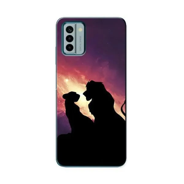Чехол с принтом «Силуэт Симба и Налу» для Nokia G22