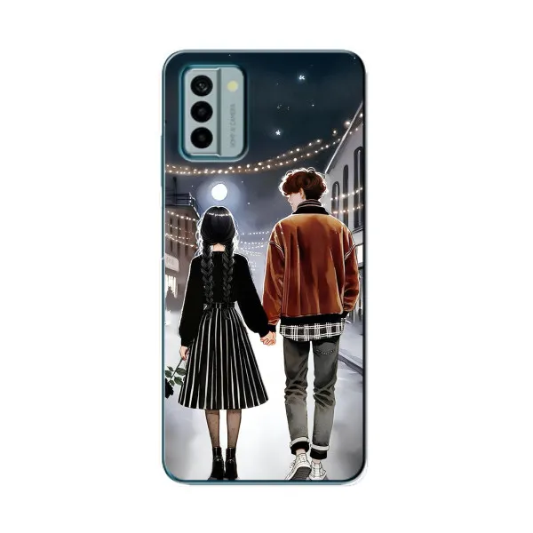 Чехол с принтом «Уэнздей и Тайлер» для Nokia G22 Чехол с принтом «Уэнздей и Тайлер» для Nokia G22